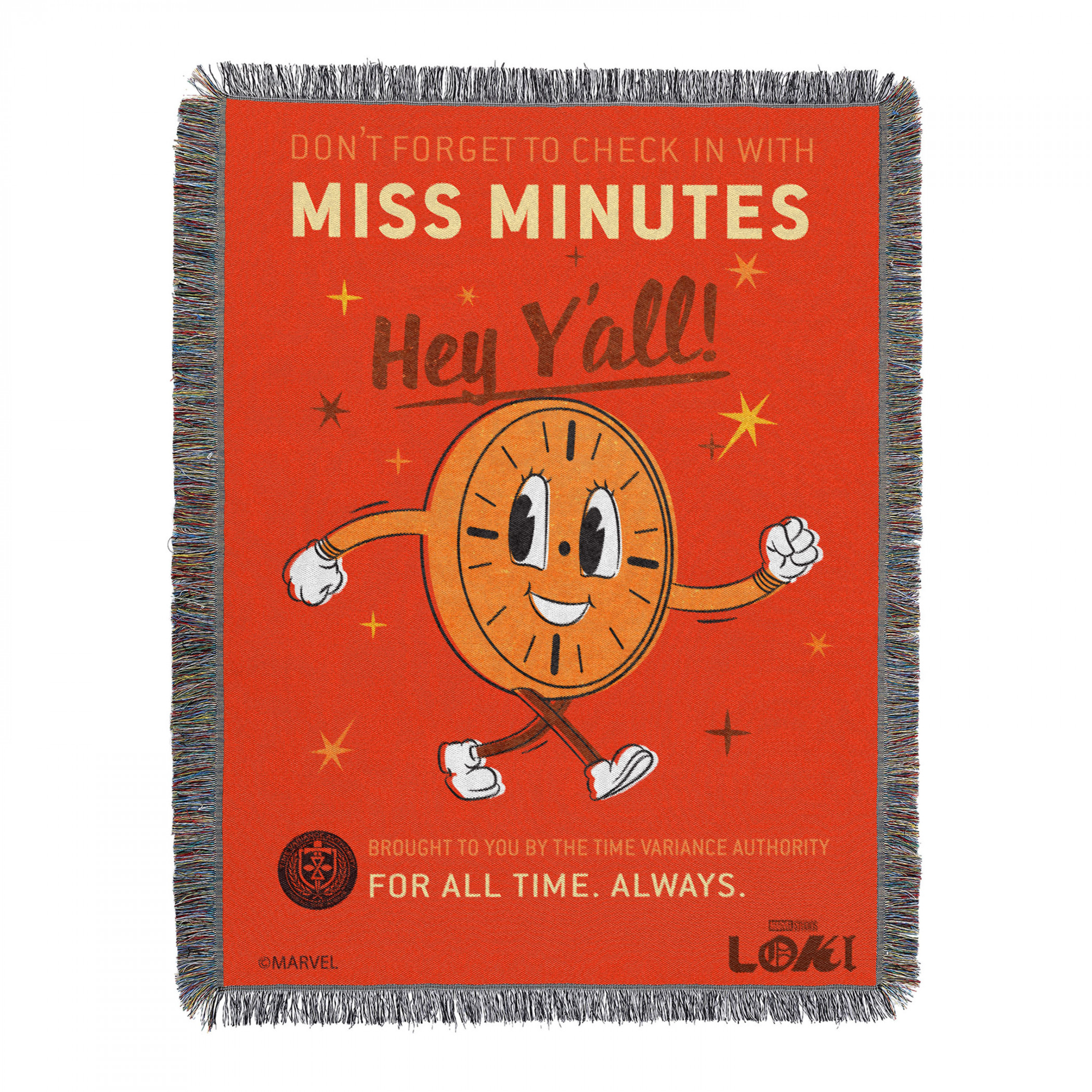 Loki Miss Minutes Hey Y'all! Tapestry Throw Blanket 48